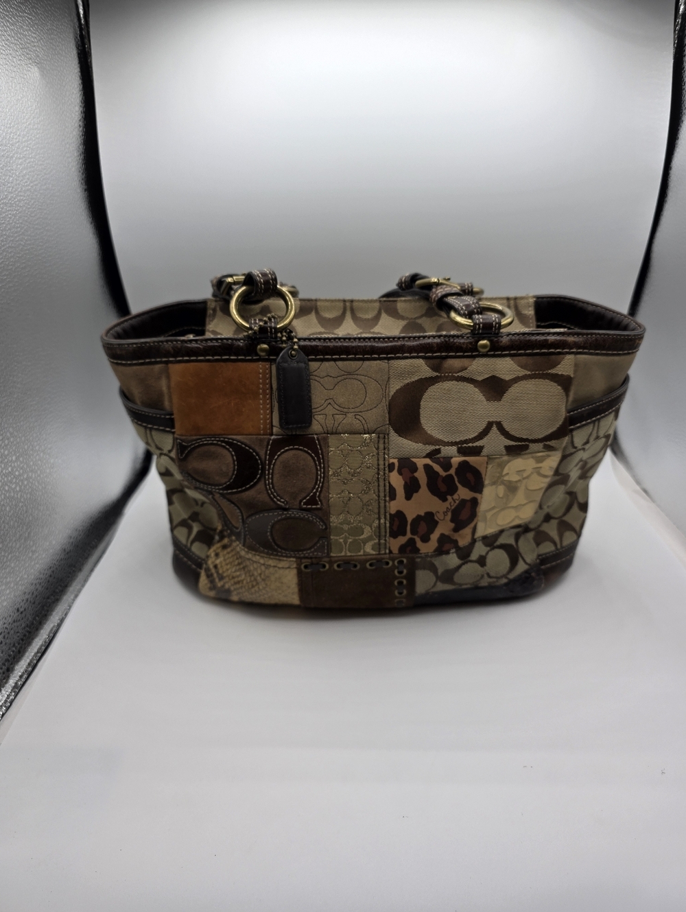 Vintage Coach Patchwork Shoulder Bag Y2K - Picture 2 of 16